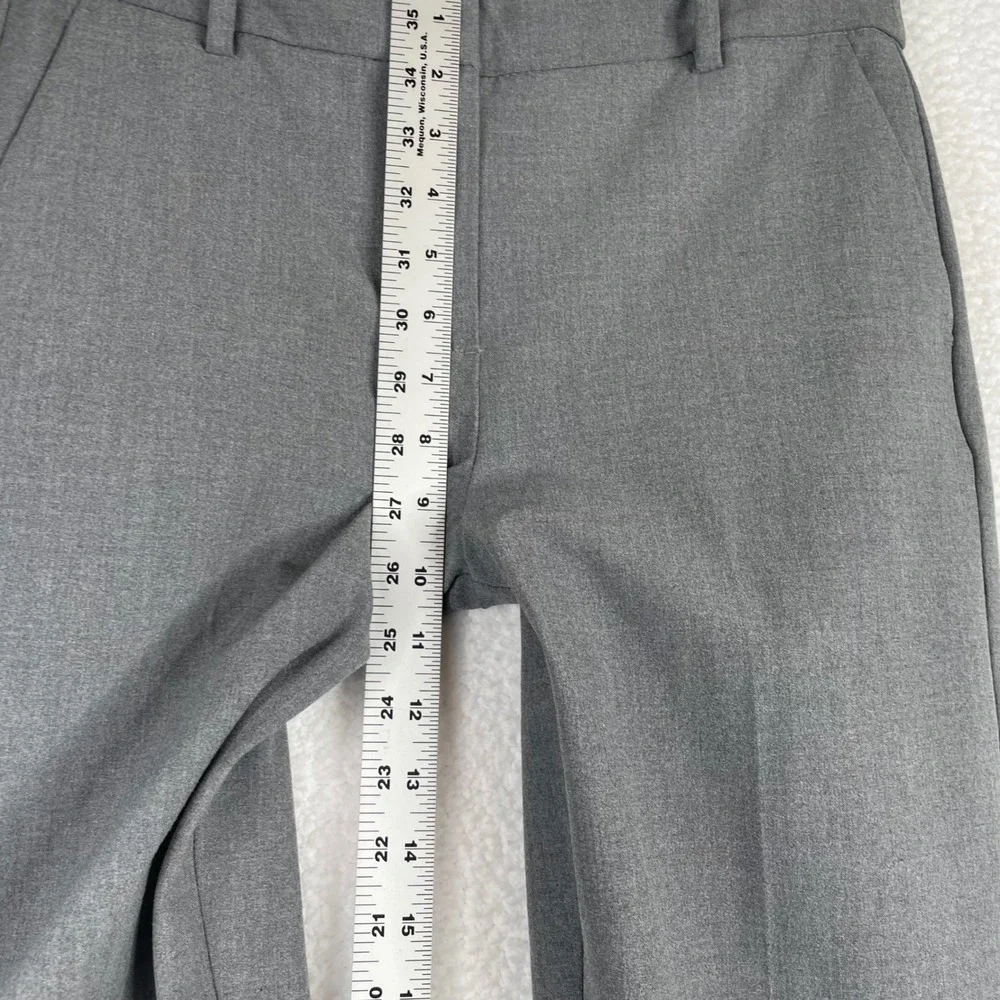 J.Crew Ruby Full-Length Pants Gray Slim Straight Dress Trousers Size 4 Career
